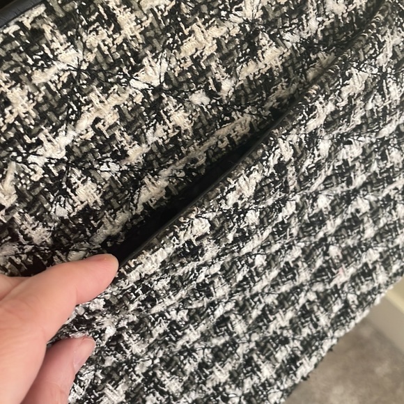 Kate Spade Natalie Tote/Shoulder Bag Quilted Black and White Plaid EUC! - Picture 7 of 9